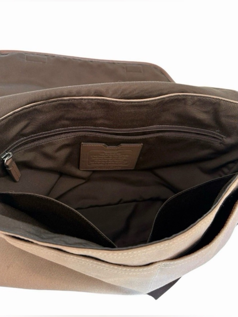 COACH Camden Canvas Brown Canvas Messenger Bag - Picture 6 of 11